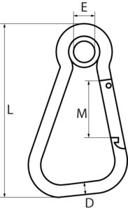 Asymmetric Carbine Hook with Eyelet