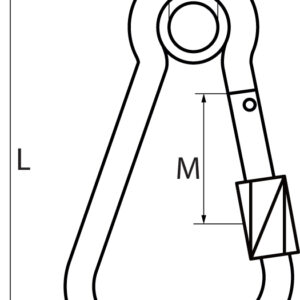 Asymmetric Carbine Hook with Eyelet & Screw Nut