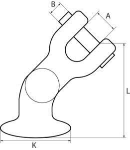 Clevis Elephants Feet Yellow Painted