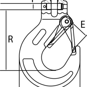 Stainless Steel Clevis Type Sling Hook with Safety Catch