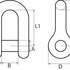 Dee Shackles with Countersunk Flush Pin