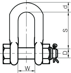 Drop Forged Screw Pin Dee Shackles US Federal Specification RR-C-271D IV
