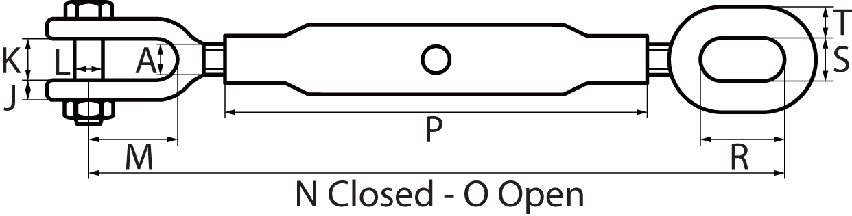 Eye & Eye Rigging Screws with Locknuts Galvanised