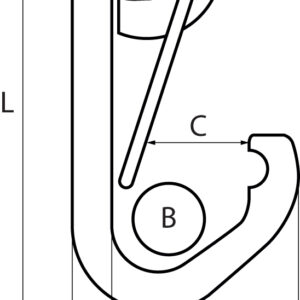 Formed Eye Carbine Hook with Spring Wire Safety Catch