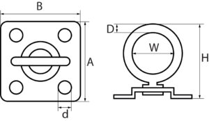 Four Hole Swivel Eye Plates