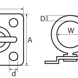 Four Hole Swivel Eye Plates