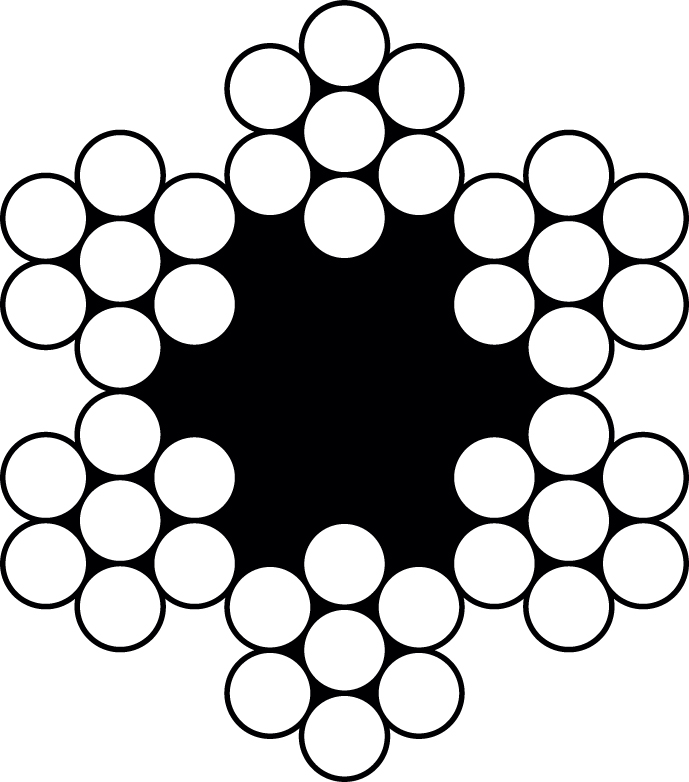 Galvanised Wire Ropes 6x36 FC