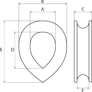 Heart Shaped Thimbles BS464/1 1958-Galvanised