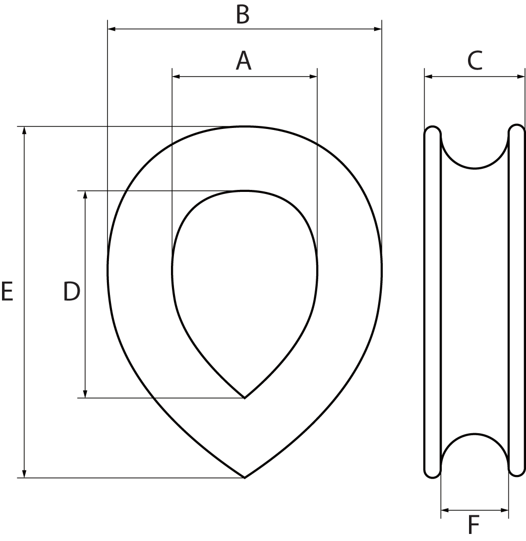 Heart Shaped Thimbles BS464/1 1958-Galvanised