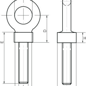 Long Shank Dynamo Eyebolts - BSW Thread