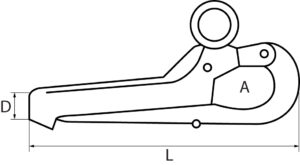 Stainless Steel Pelican Hook with Internal Thread