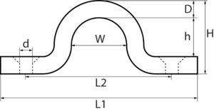 STAINLESS STEEL WIRE EYE STRAPS