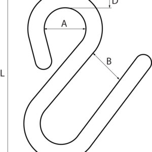 Stainless Steel Long Arm S Hooks
