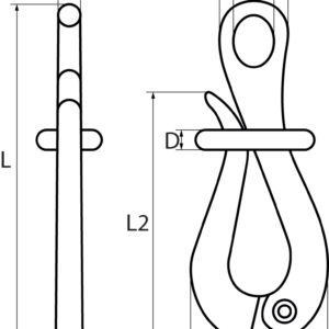 Stainless Steel Pelican Hook with Eye
