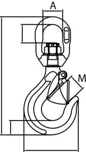 Stainless Steel Swivel Hook with Safety Catch