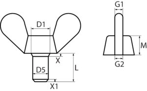 Stainless Steel Wing Bolt