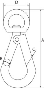 Standard Springhooks to Swivel Zinc Plated