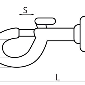 Stainless Steel Swivel Eye Boat Snap Hook 2