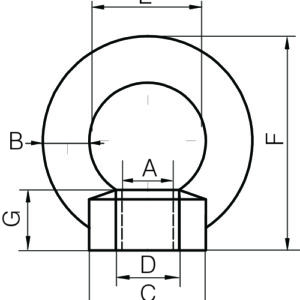 BSW Thread Drop Forged Eyenuts