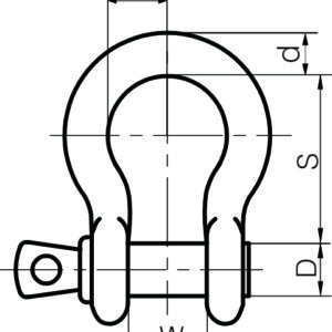 Upset Forged Safety Anchor Bow Shackle US Federal Specification RR-C-271D IV