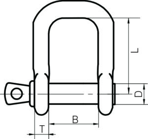 Wide Jaw Dee Shackles with Screw Collar Pin