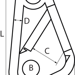Wide Opening Carbine Hook with Eye