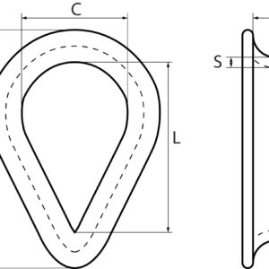 Wire Rope Thimbles Commercial Zinc Plated