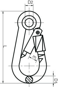 Carbine Hook Zinc Plated with Eyelet & Screw Nut