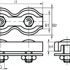Duplex Wire Rope Grips Zinc Plated