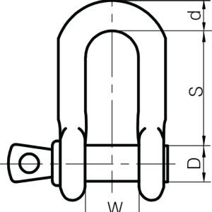 Drop Forged Safety Dee Shackles US Federal Specification RR-C-271D IV