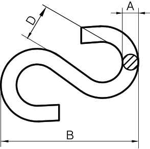 Stainless Steel Long 'S' Hook